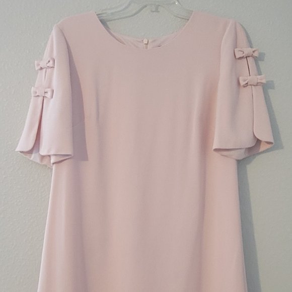 WOMENS VINCE CAMUTO LIGHT PINK BOW SHORT SLEEVE DRESS - Picture 2 of 7